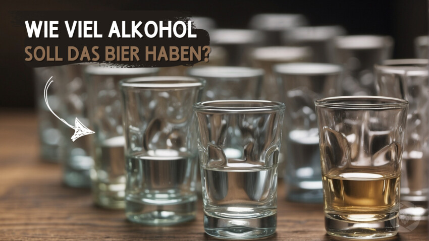 Entscheide vor Rezepterstellung, wie viel Alkohol dein alkoholarmes Bier haben soll.