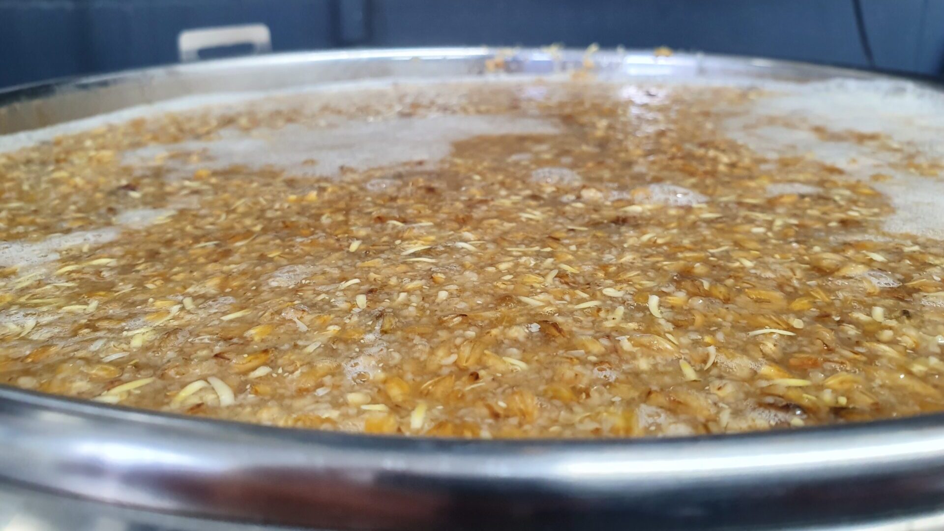 Läuterbottich bis oben hin voll büffelt