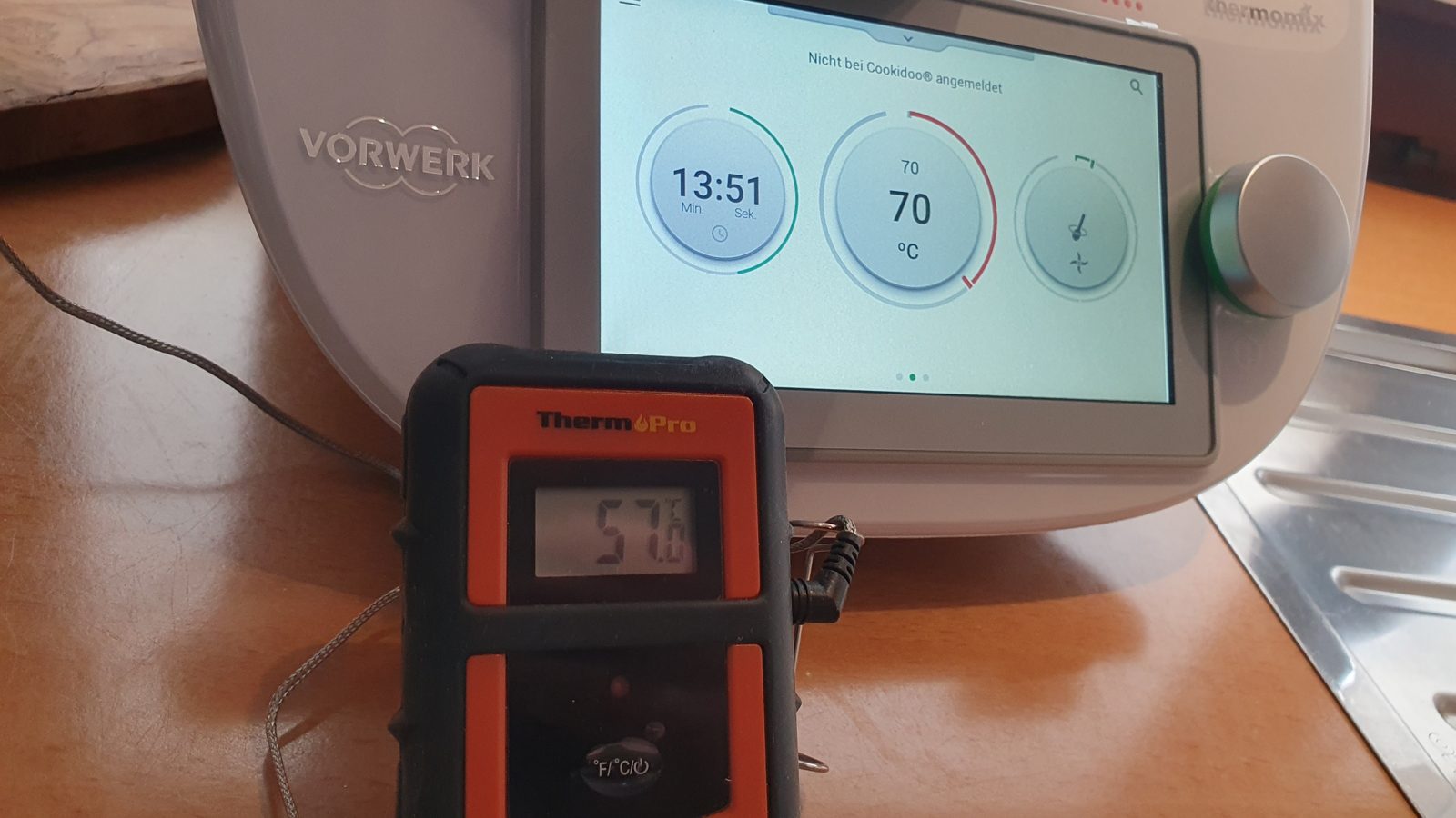 Externes Thermometer zeigt beim Maischen eine andere Temperatur als die Thermomix-Anzeige